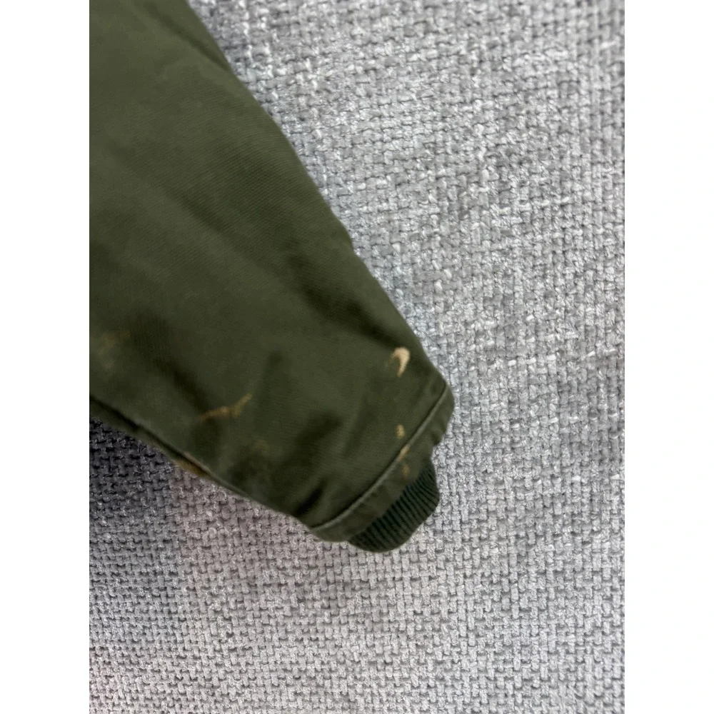 Carhartt‎ Hooded Canvas Jacket Kids 12M Olive Green Quilted Lining